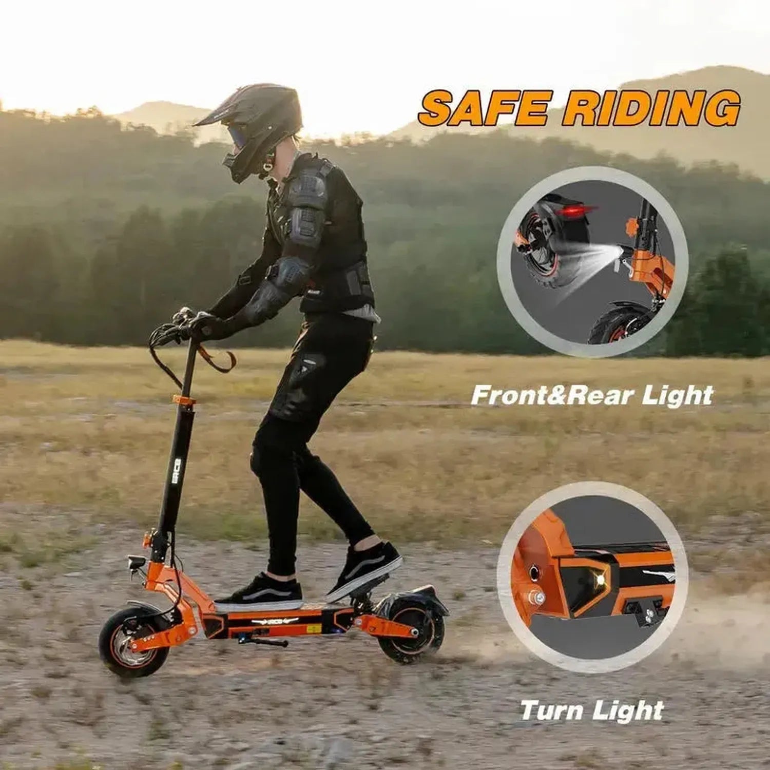 RCB D7 Electric Scooter Long Range Foldable with Suspension and App up to 45 Km/h