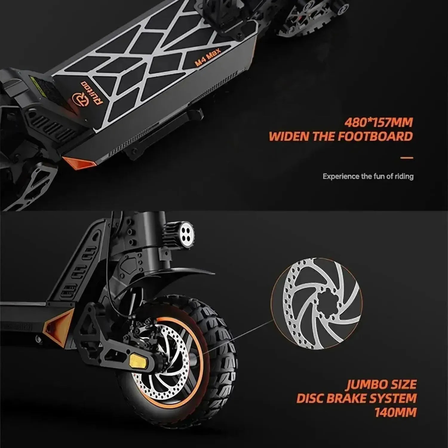 Ruitoo M4 Max Electric Scooter Long Range Foldable with Suspension up to 50 Km/h
