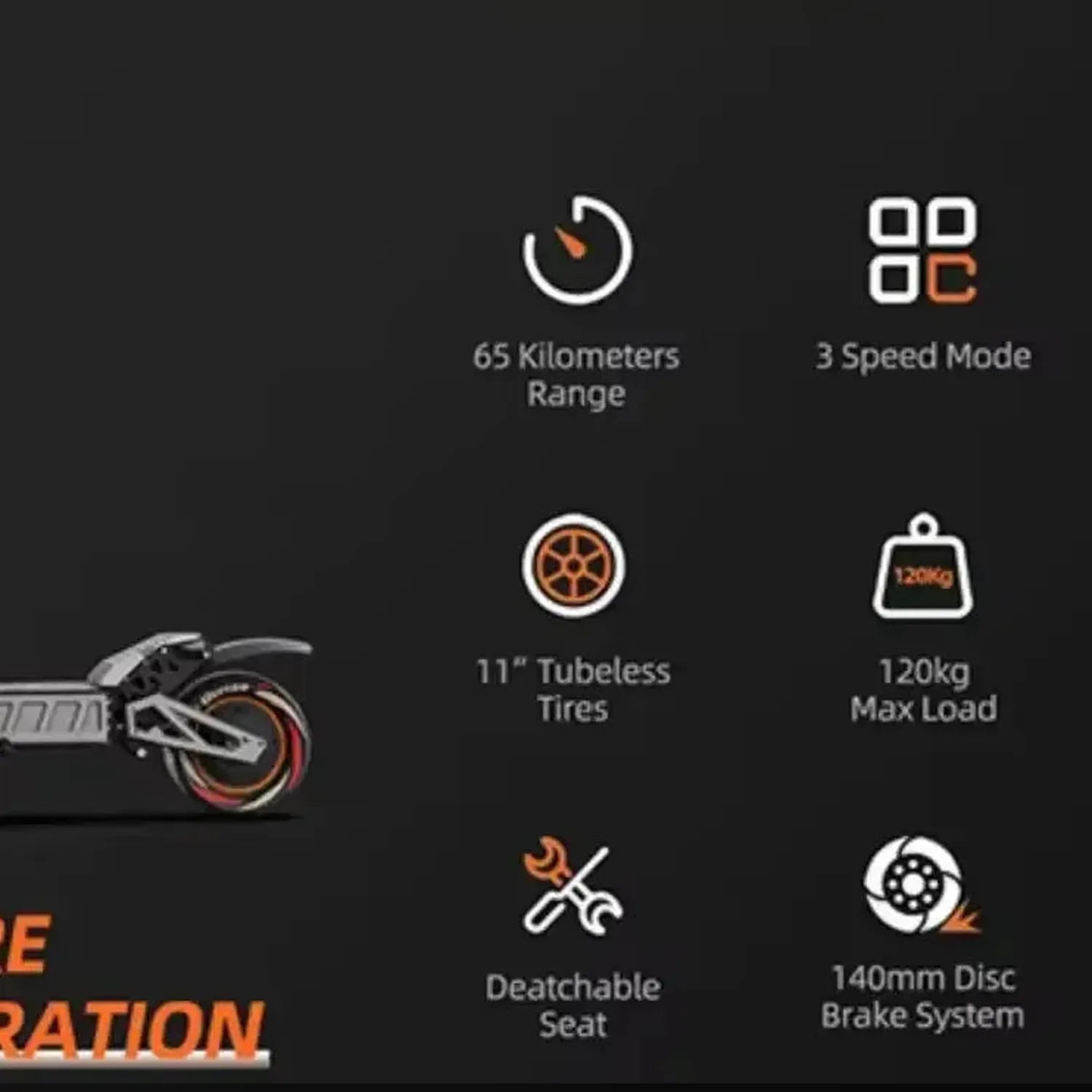 RUITOO M6 Max Electric Scooter Long Range Foldable with Hydraulic Brakes up to 80 Km/h