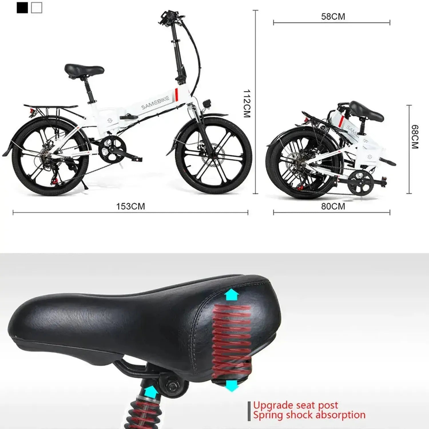 SAMEBIKE 20LVXD30-II Folding Electric Bike exclusive at Punk Ride