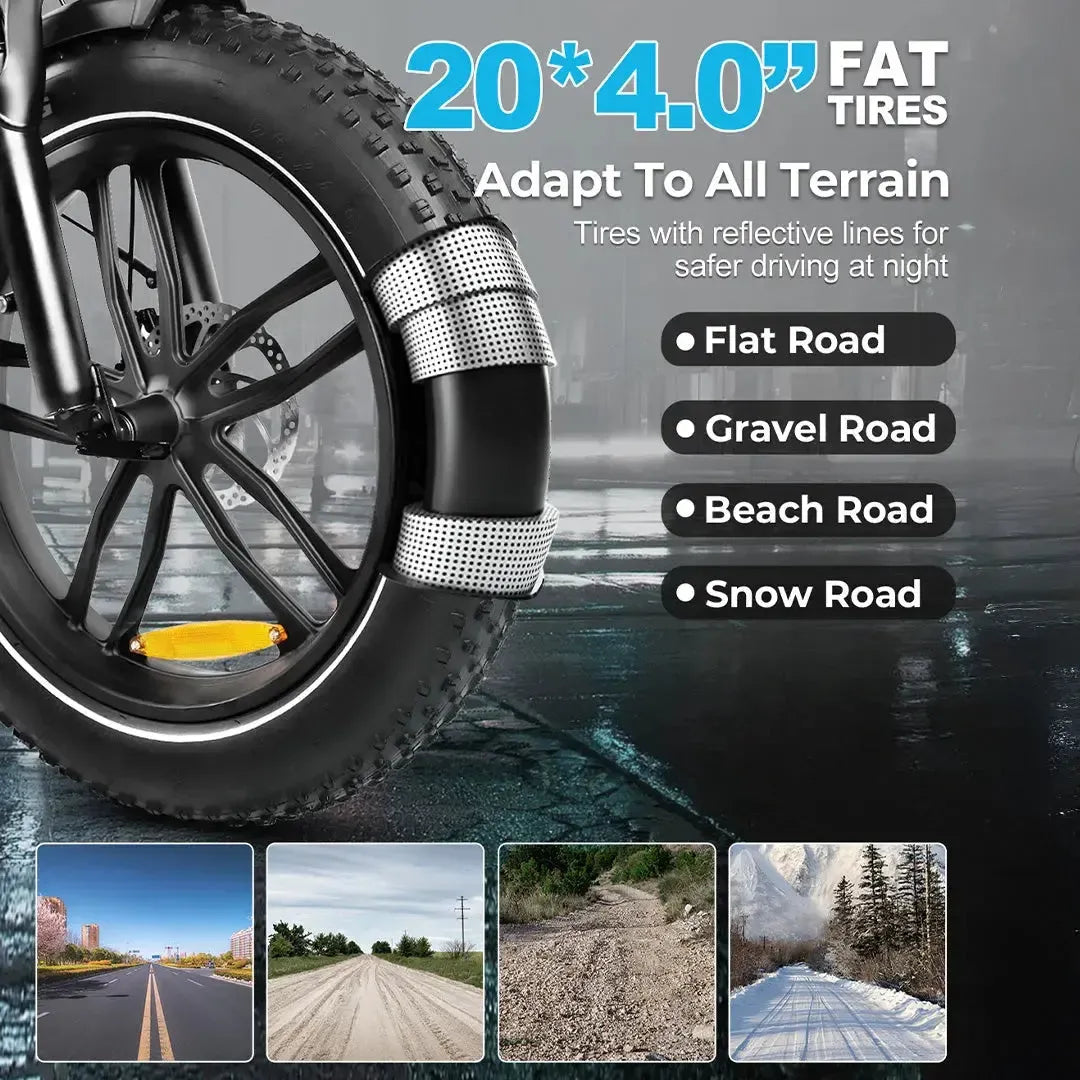 SAMEBIKE C05 Pro Foldable Fat Tyre E-Bike