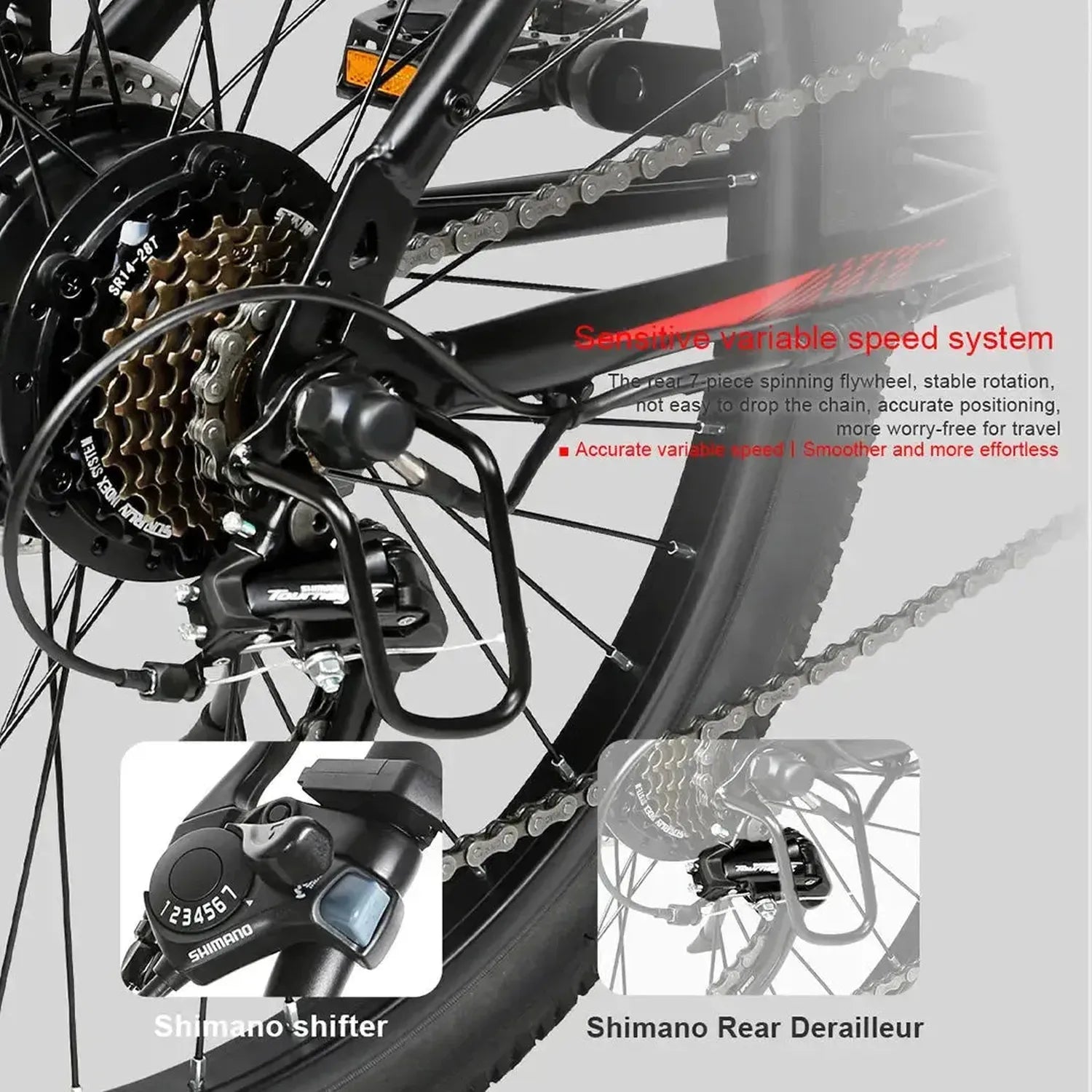 SAMEBIKE EBE2 Mountain Electric Bike exclusive at Punk Ride