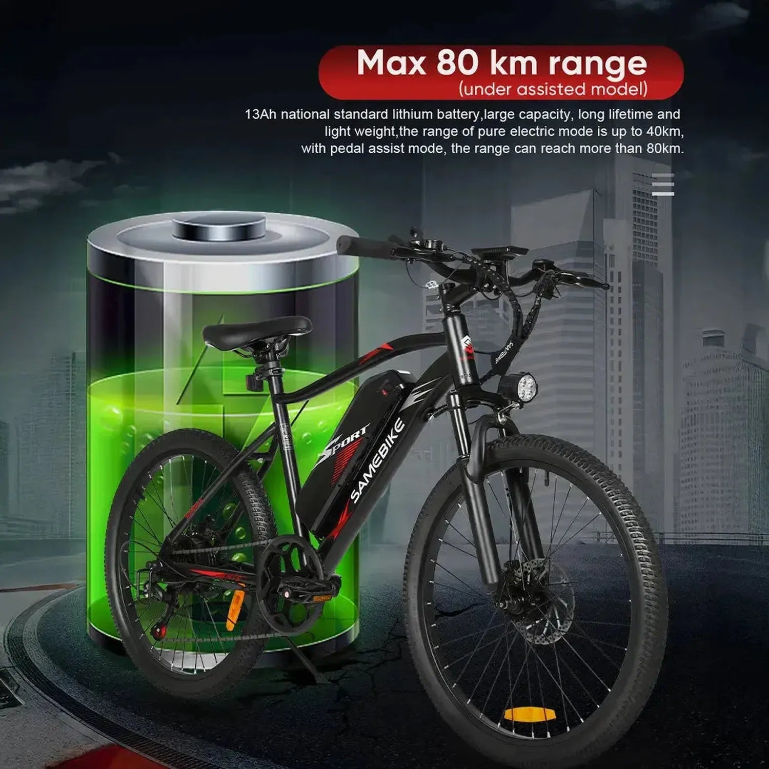 SAMEBIKE EBE2 Mountain Electric Bike exclusive at Punk Ride