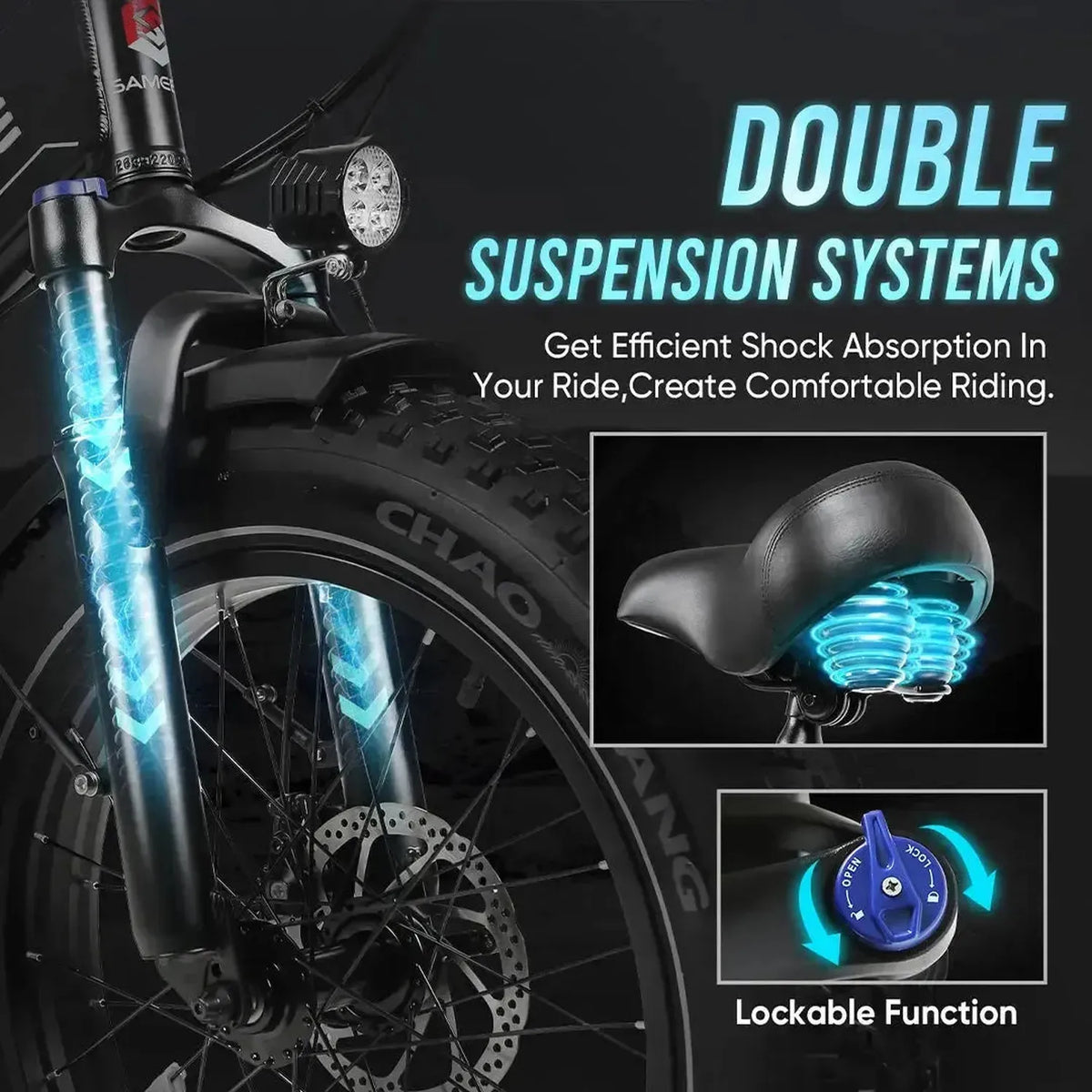 SAMEBIKE LOTDM200-II Step-Thru Electric Bike exclusive at Punk Ride