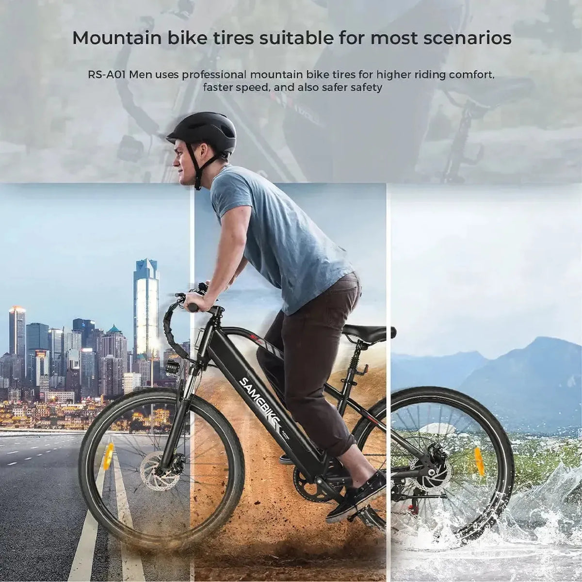 SAMEBIKE RS-A01 Men 1.0 Commuter E-Bike exclusive at Punk Ride