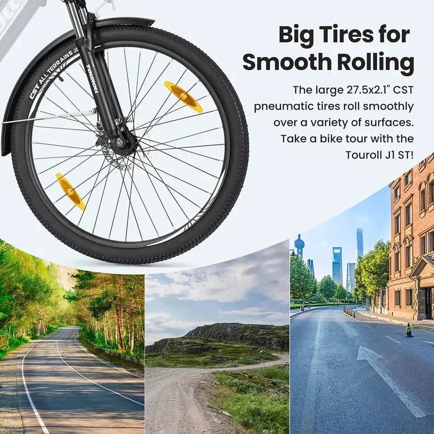 TOUROLL J1 Step-Thru Trekking Electric Bike exclusive at Punk Ride