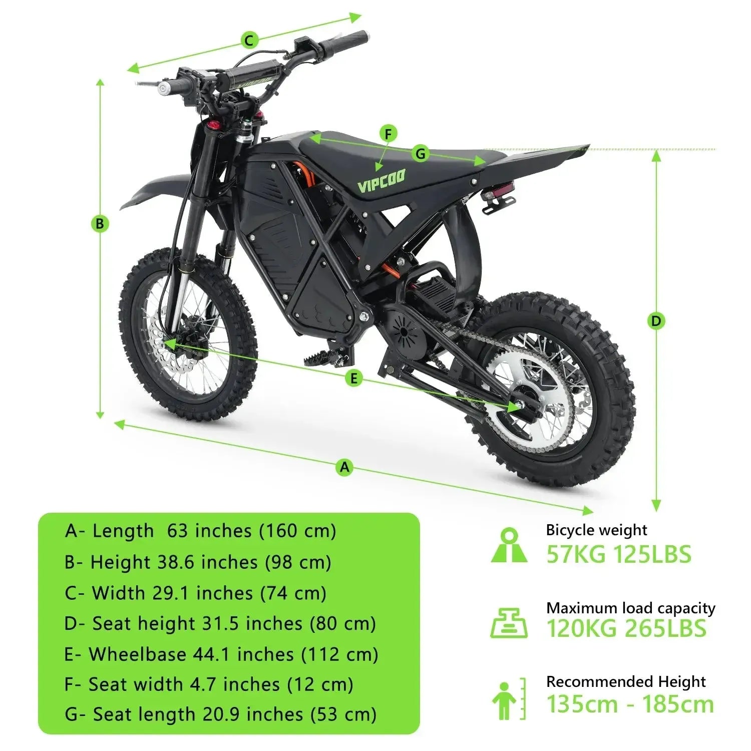 VIPCOO H3 Dirt Electric Bike