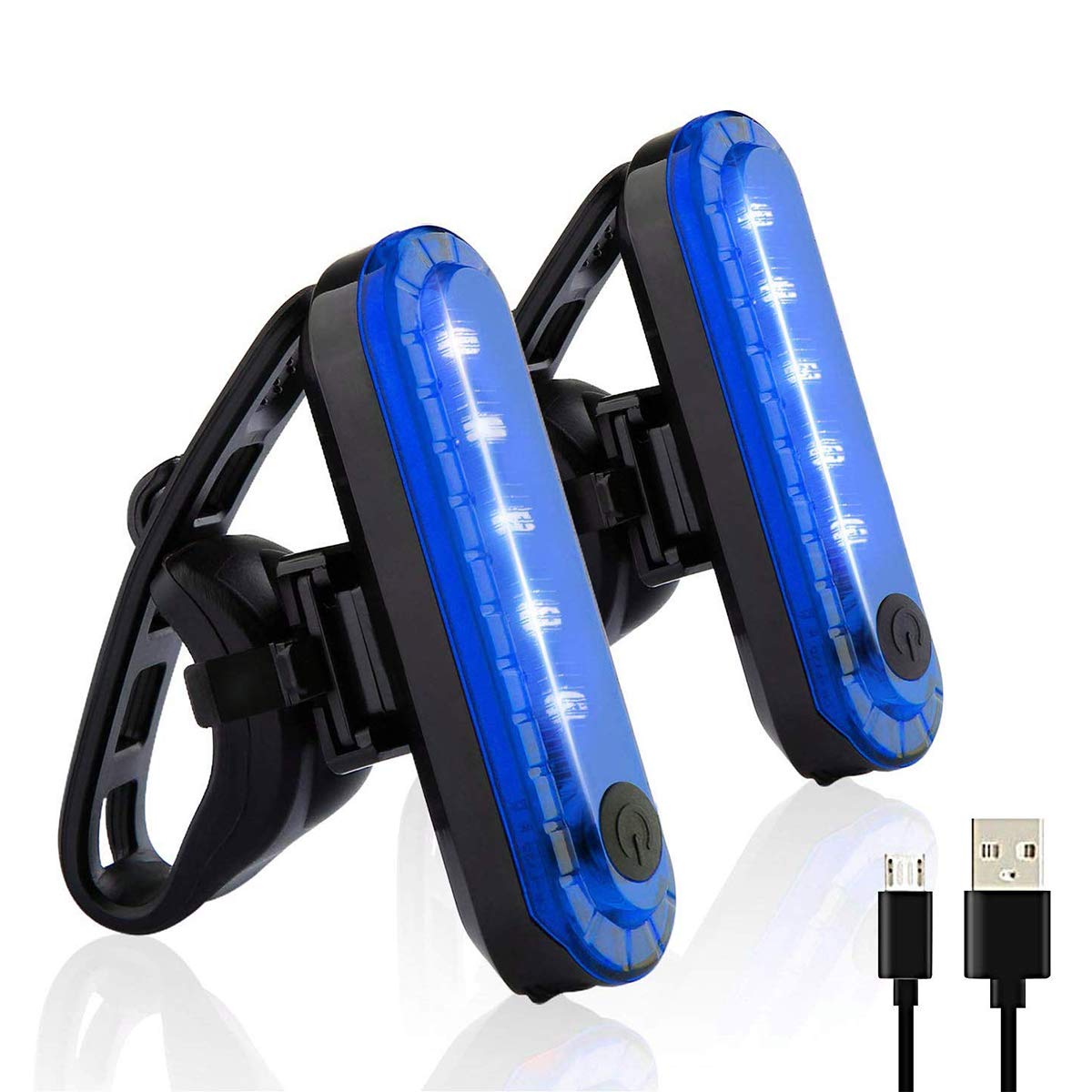 Volcano Eye Blue Rechargeable Bicycle Lights - 2 Pack
