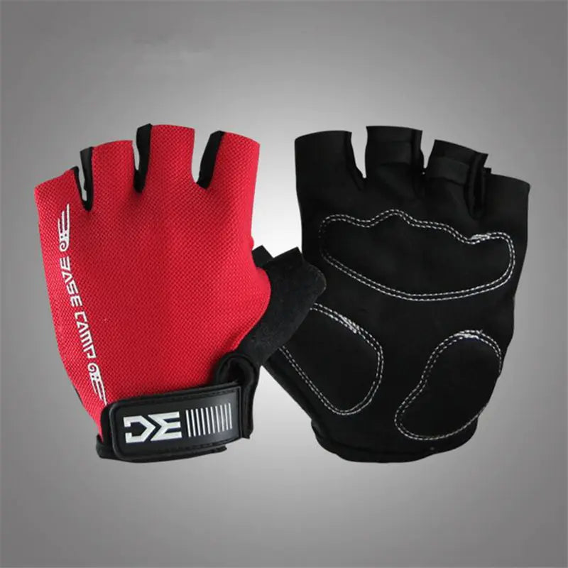 Lycra Fabric Cycling Gloves - Mountain Bike Half-Finger