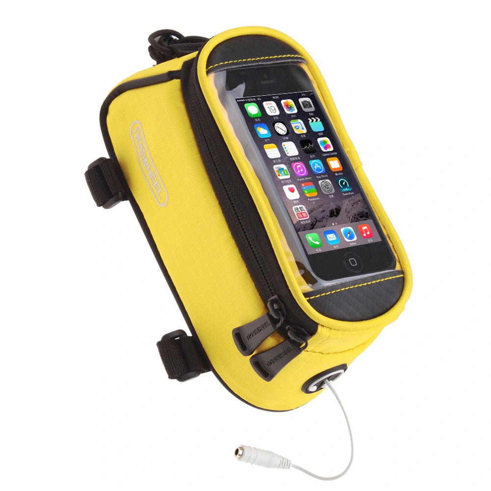Yellow bicycle phone bag — colour reference