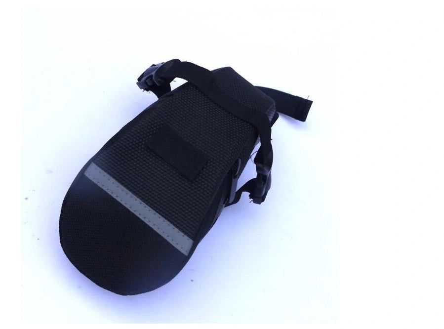 Black Bicycle Saddle Bag for Mountain Bike Accessories shown on white background