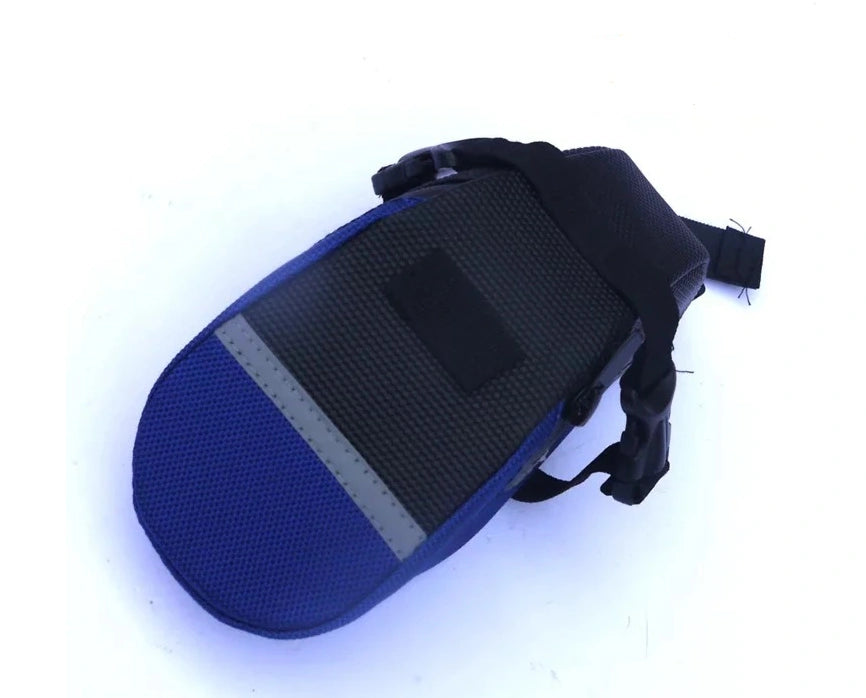 Blue Bicycle Saddle Bag for Mountain Bike Accessories shown on white background