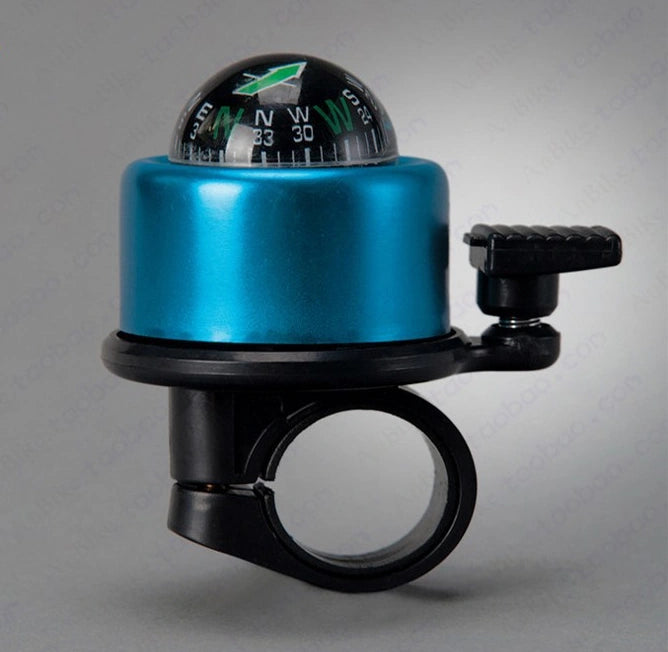 Blue bicycle compass bell