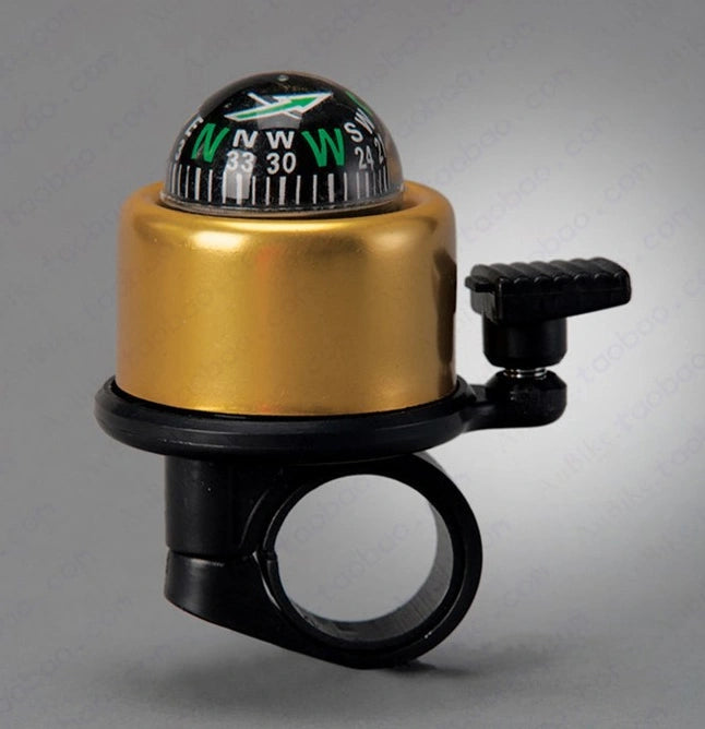 Gold bicycle compass bell