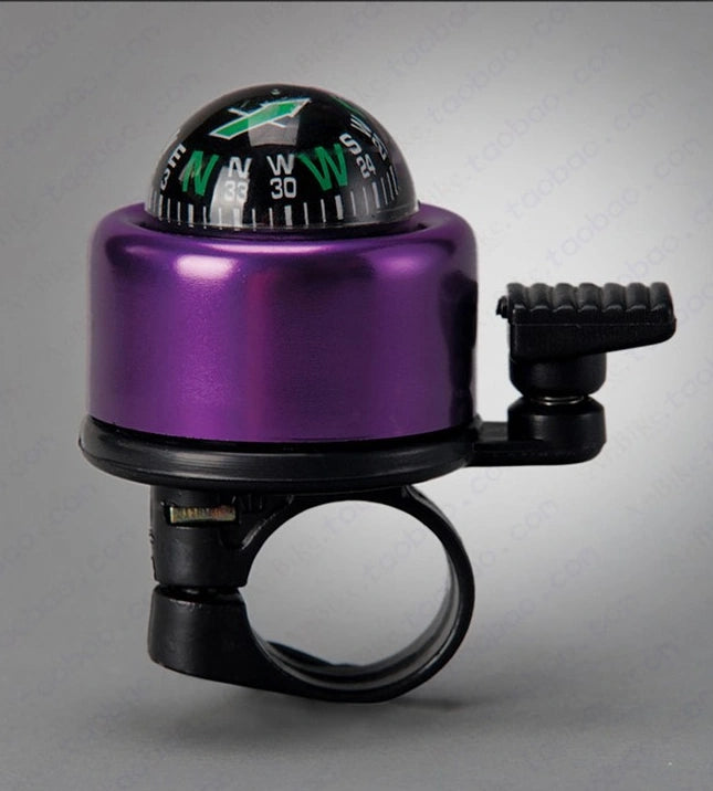 Purple bicycle compass bell