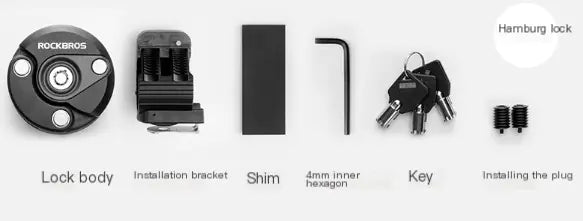 Folding Lock with Bicycle Chain Strip Design