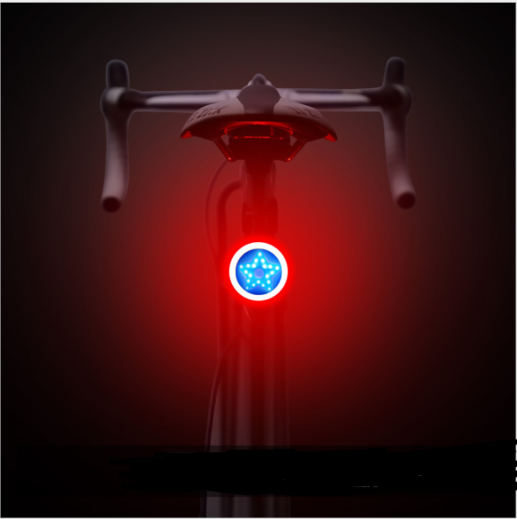 USB Rechargeable Bicycle Tail Light for Night Riding — Vibrato option