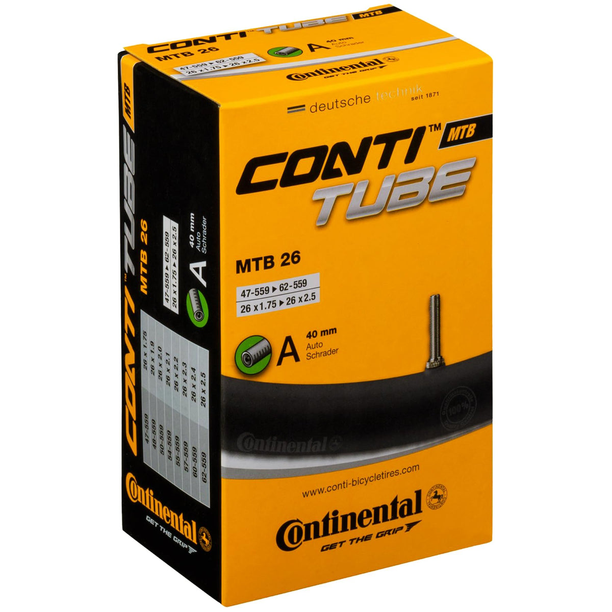 Continental MTB Inner Tube - 26 Inch Schrader