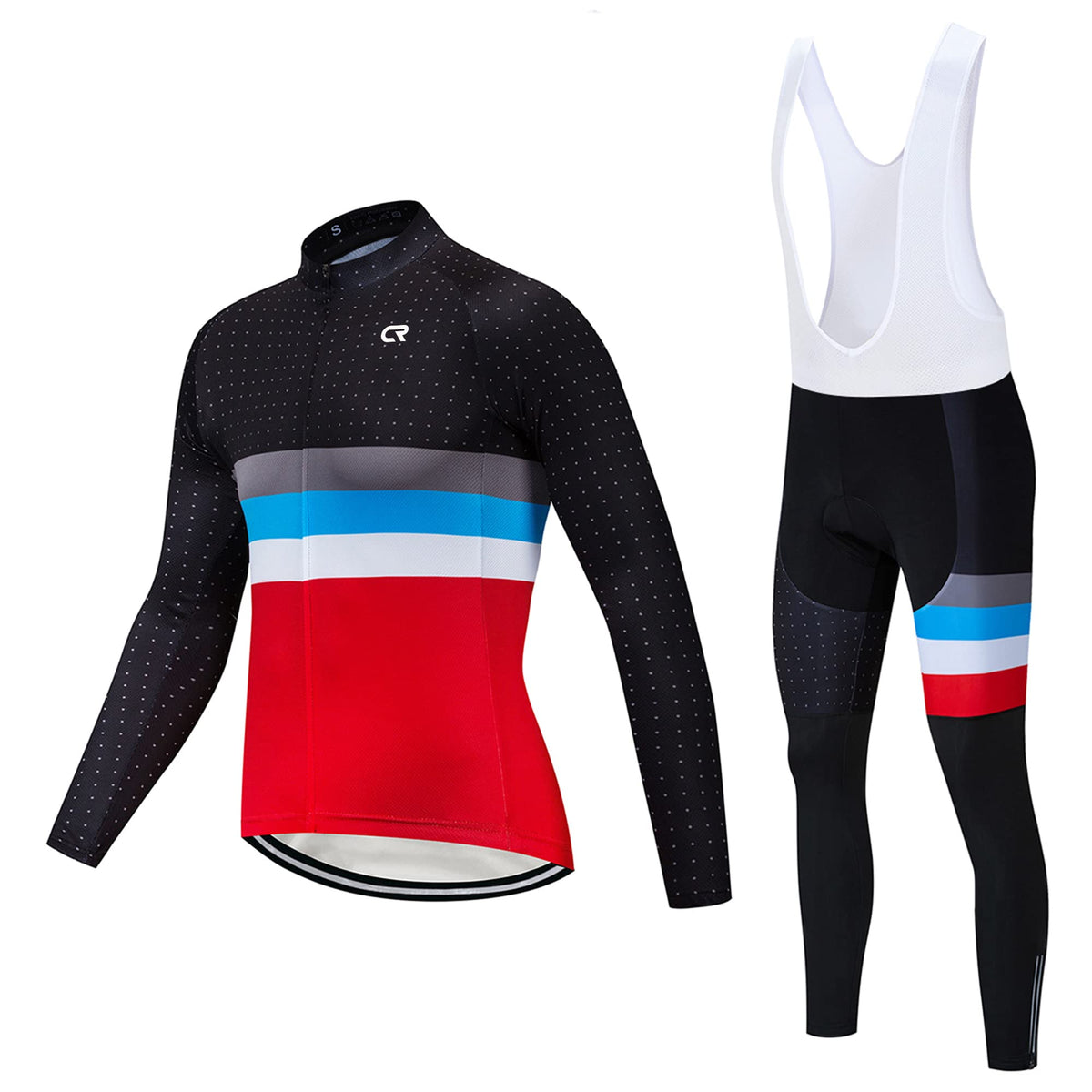CR Mens Winter Cycling Jersey and Bib Tights Set