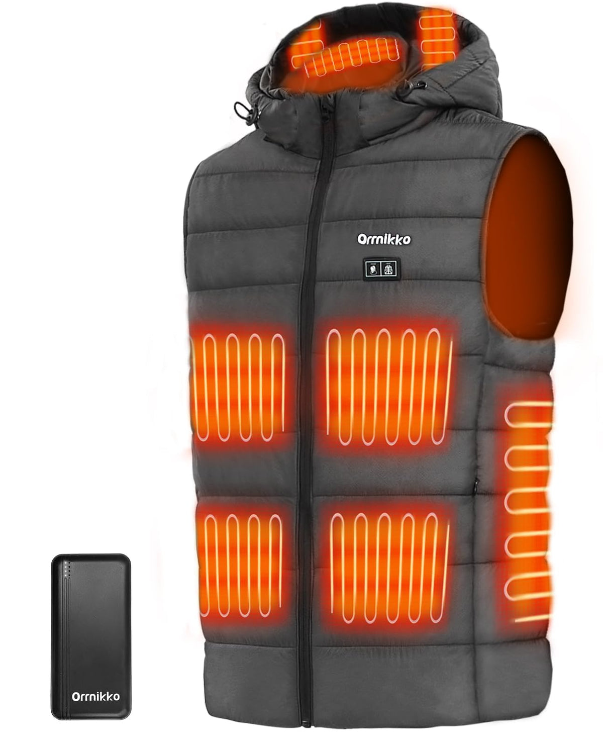ORRNIKKO Mens Heated Hooded Vest