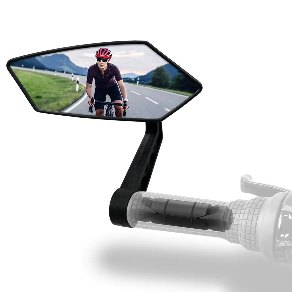 Homieway Bike MirrorHD Glass Bicycle Mirrors for Handlebar Mount Adjustable Bar End Bike Rear View Mirror Scratch Resistant Handlebar Mirror for E-bike Cycle Rearview Mirror Left (0.55-0.78")
