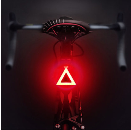 USB Rechargeable Bicycle Tail Light for Night Riding — Triangle option