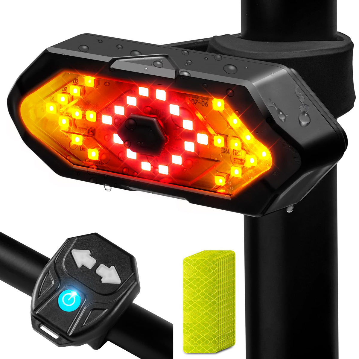 Hcikoat Rear Bike Light with Turn Signals
