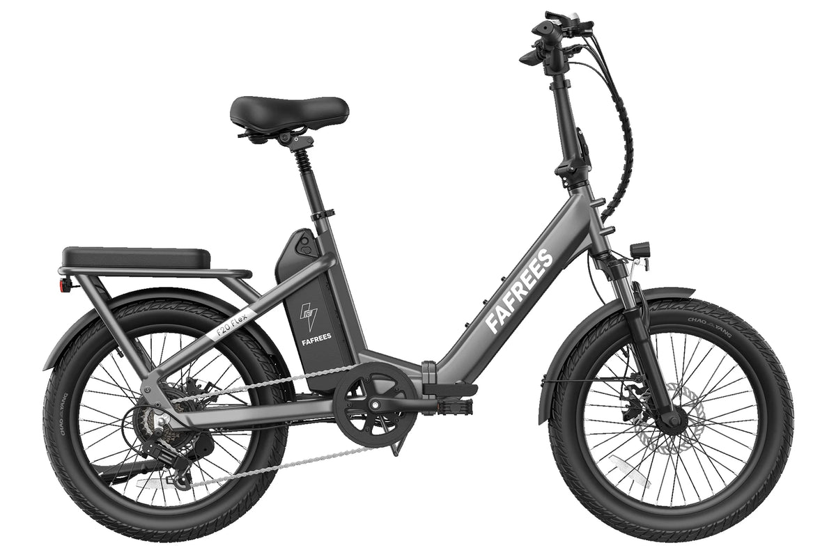 FAFREES F20 Flex 20Ah Gunmetal Black, side view on white