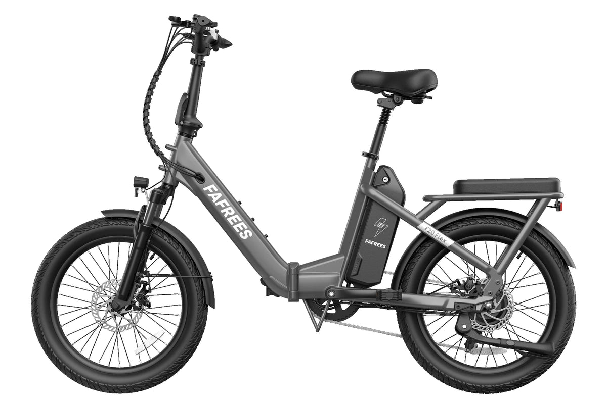 FAFREES F20 Flex 25Ah Gunmetal Black, three-quarter view on white
