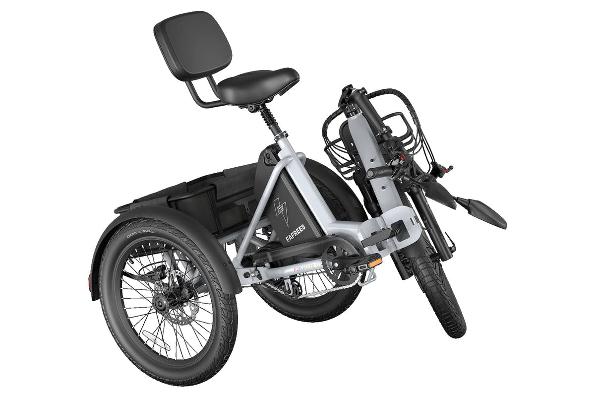 FAFREES F20 Mate II 21Ah folded tricycle on white