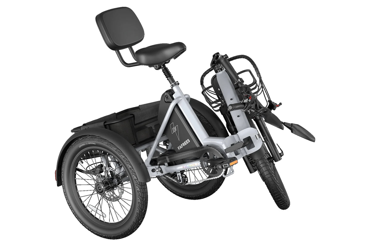 FAFREES F20 Mate II 21Ah folded tricycle on white