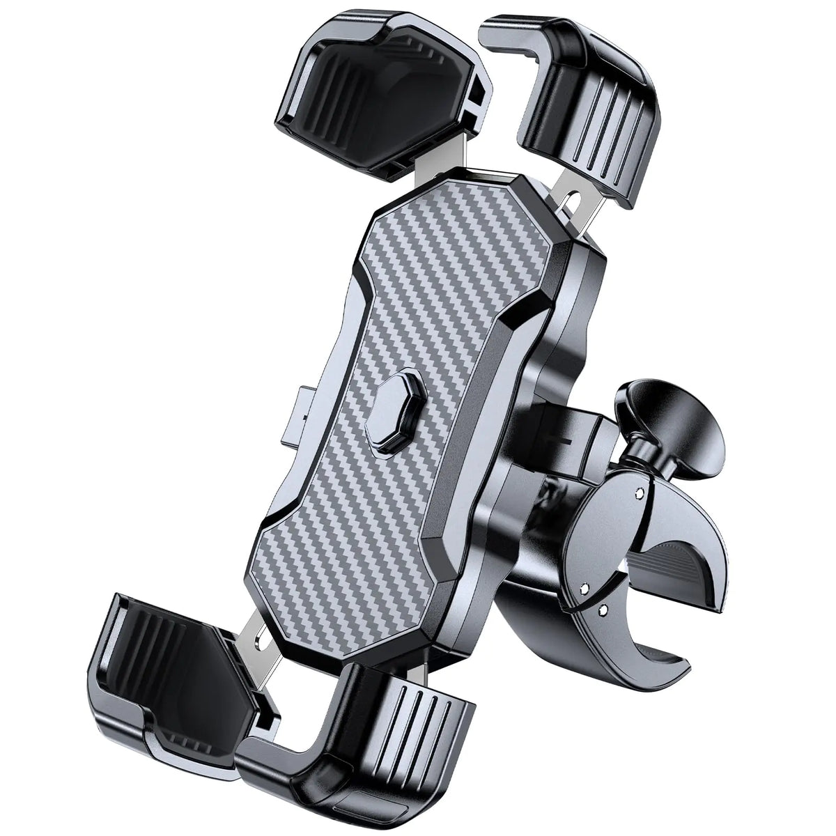 Miracase Motorcycle Phone Mount One Touch Release and Lock Bike Phone Holder Bicycle Scooter Handlebar Phone Mount Holder Bike Phone Mount Compatible with iPhone Google Samsung