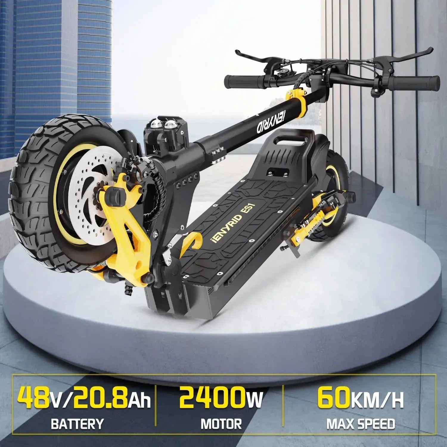 IENYRID ES1 Electric Scooter Long Range Foldable with Quad Suspension up to 60 Km/h