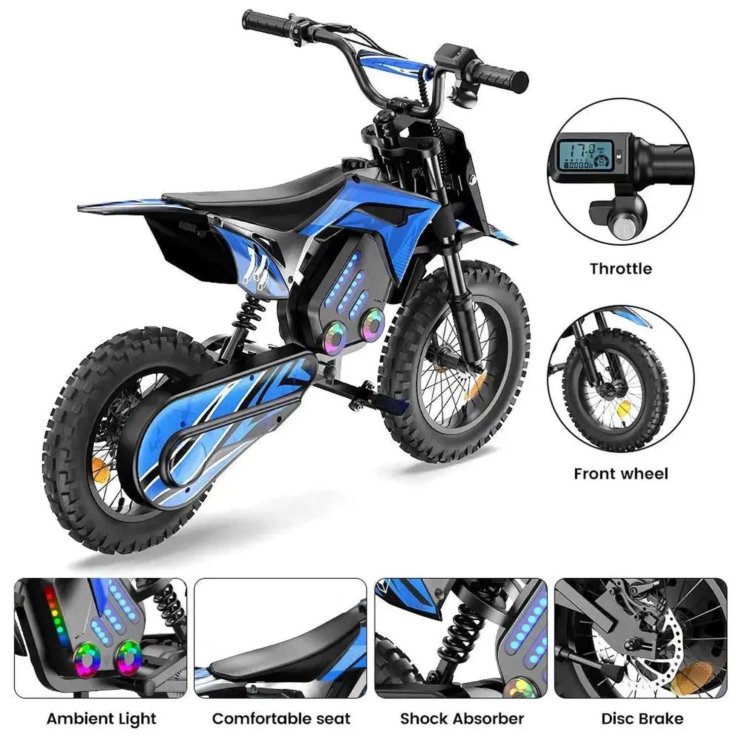 iScooter A14 Electric Bike for Kids with Off Road Tyres up to 27 Km/h