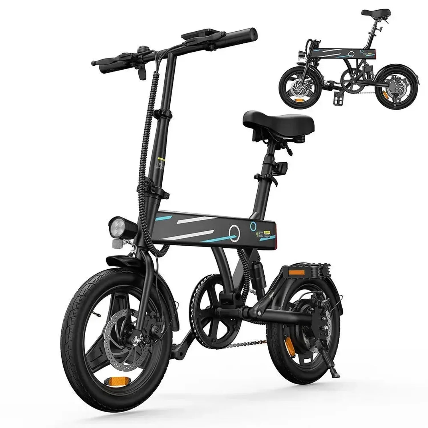 iScooter EB1 Foldable Electric Bike Compact Commuter with LED Lights up to 32 Km/h