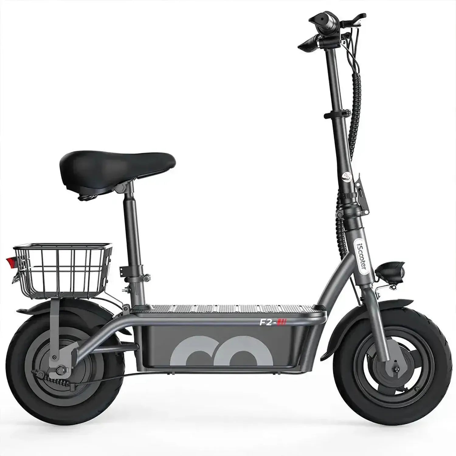 iScooter F2 Electric Scooter with Seat Foldable Basket for Adults up to 30 Km/h