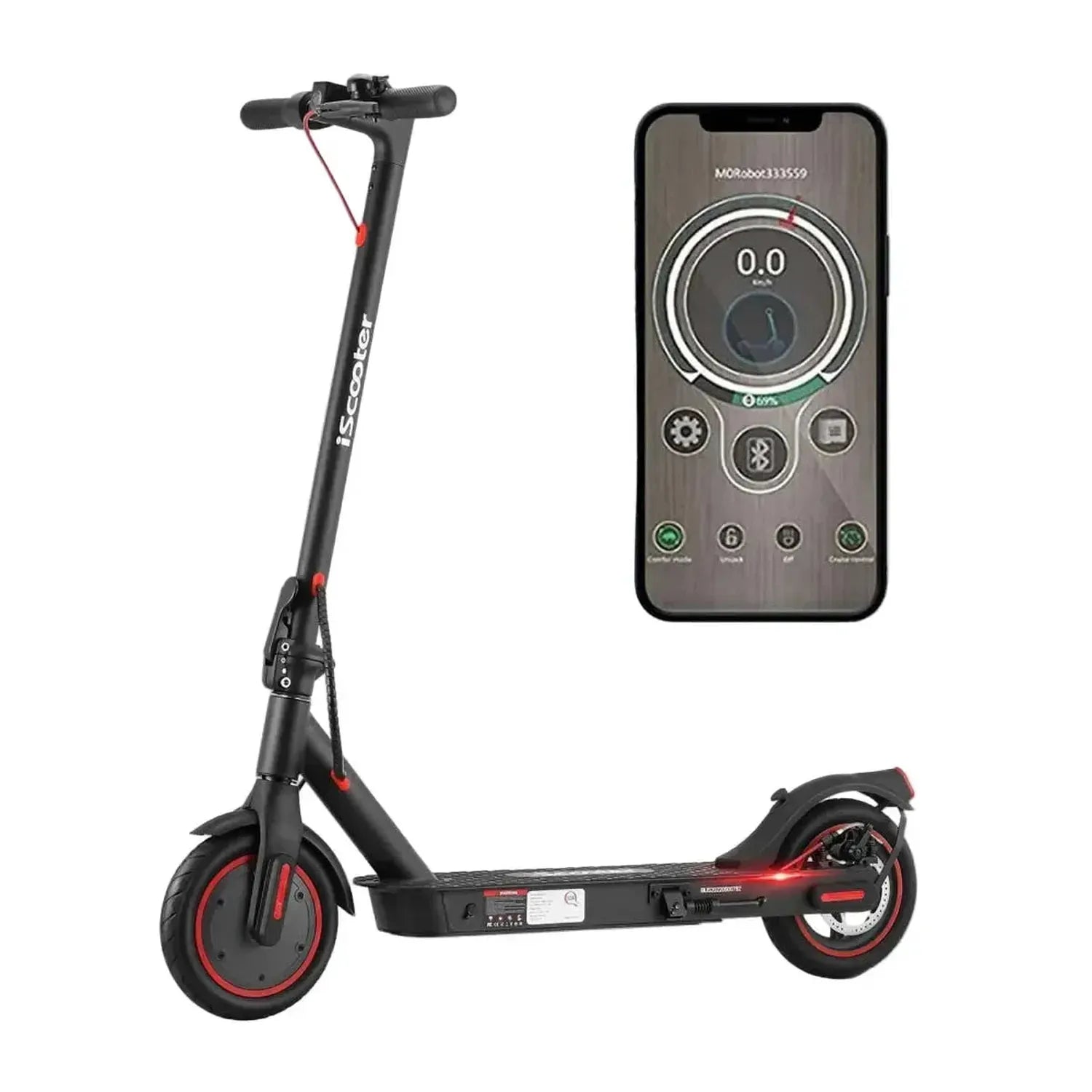 iScooter i9 Electric Scooter Foldable with App and Solid Tyres up to 30 Km/h