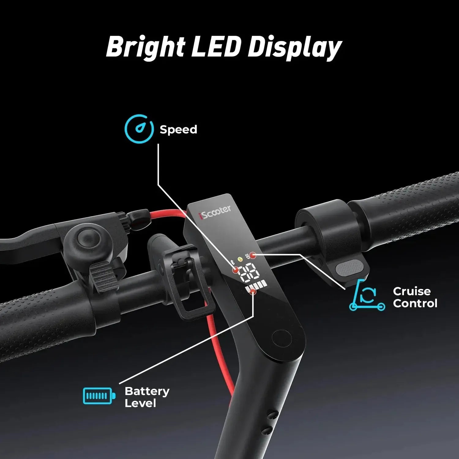 iScooter i9 Electric Scooter Foldable with App and Solid Tyres up to 30 Km/h