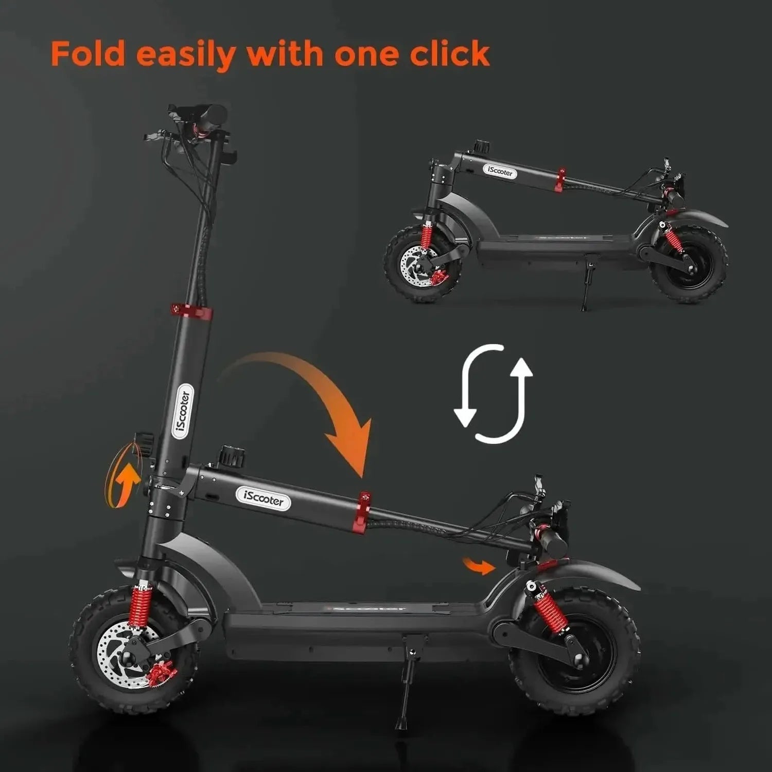 iScooter iX6 Electric Scooter Off Road Foldable with Hydraulic Brakes up to 45 Km/h