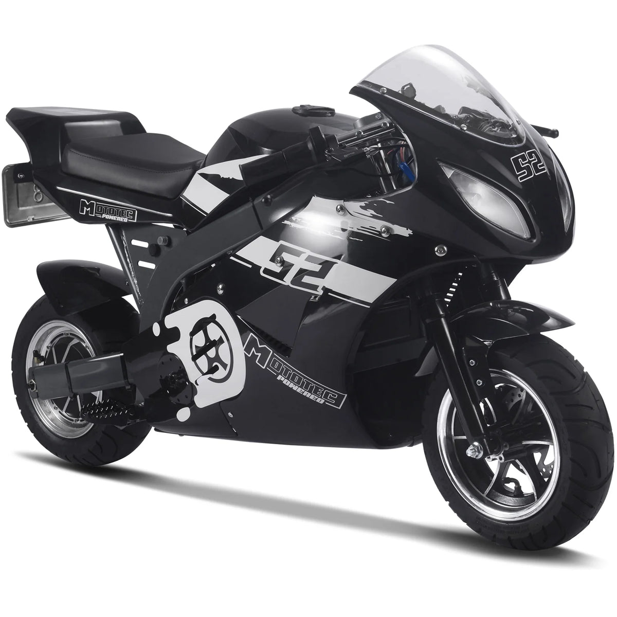 MotoTec 1000W 48V Electric Superbike — Black supplier product view 2
