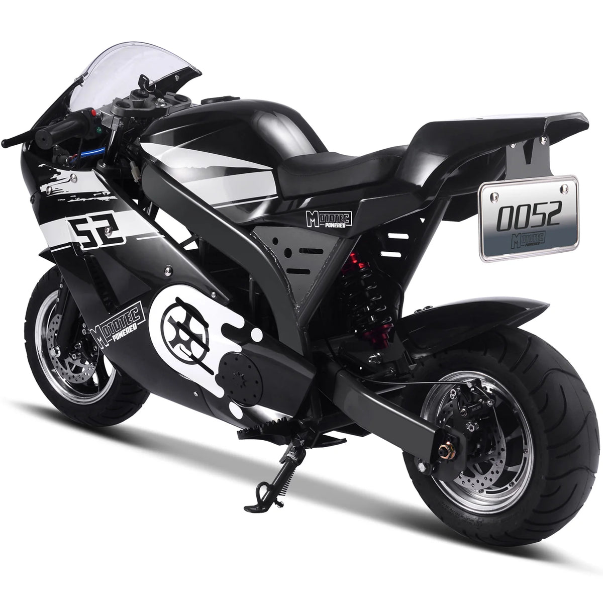 MotoTec 1000W 48V Electric Superbike — Black supplier product view 3