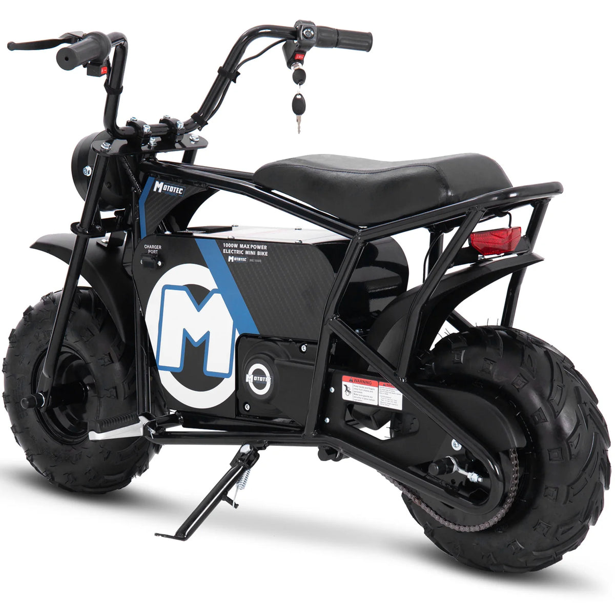 MotoTec 48V 1000W Electric Mini Bike — Black supplier product view 4