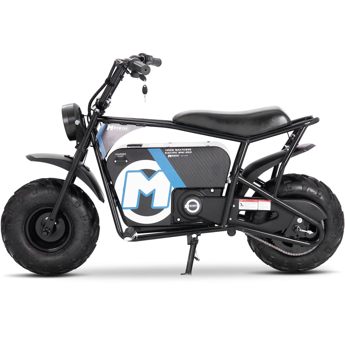 MotoTec 48V 1000W Electric Mini Bike — Black supplier product view 5