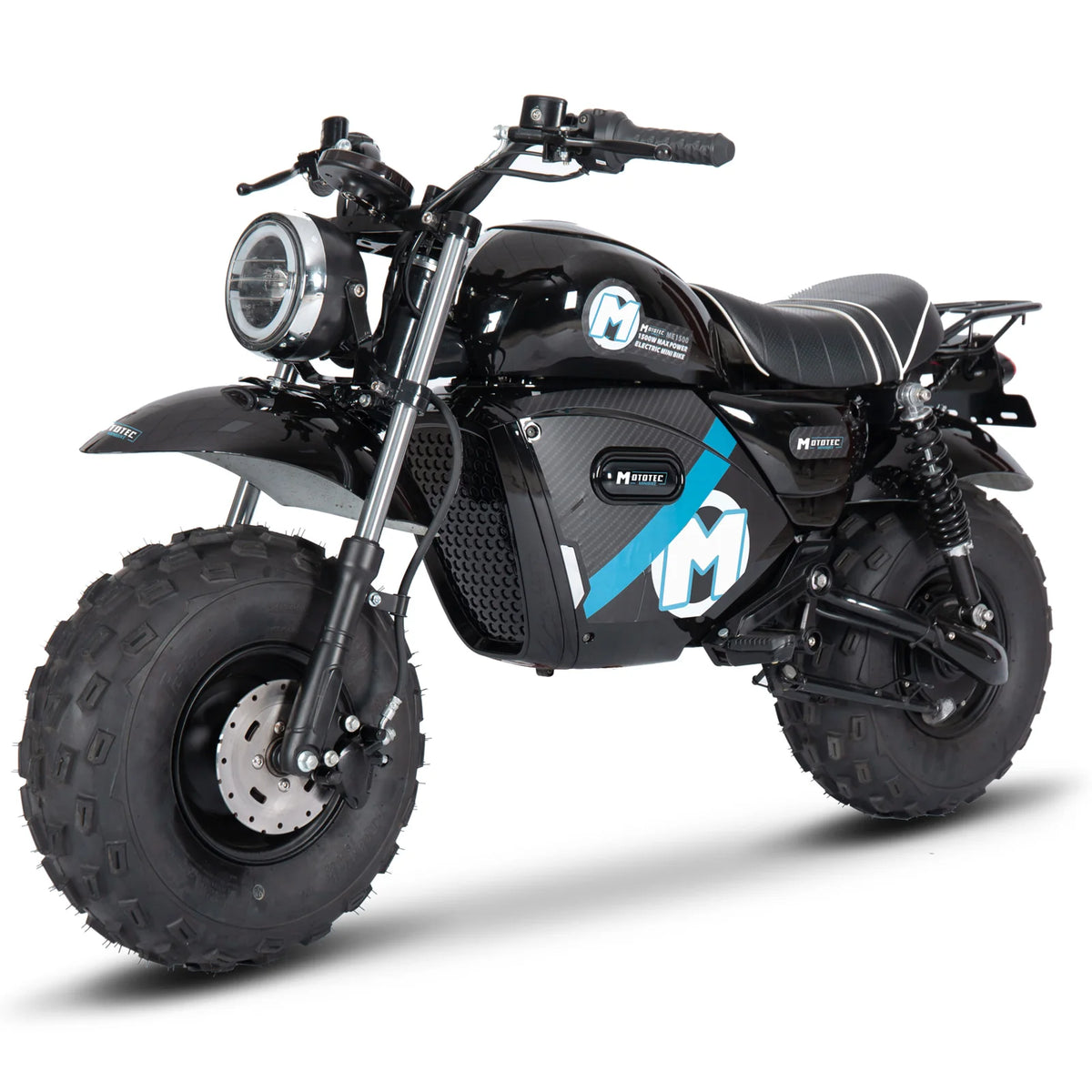 MotoTec 60V 1500W Electric Powered Mini Bike Lithium — Black supplier product view 2