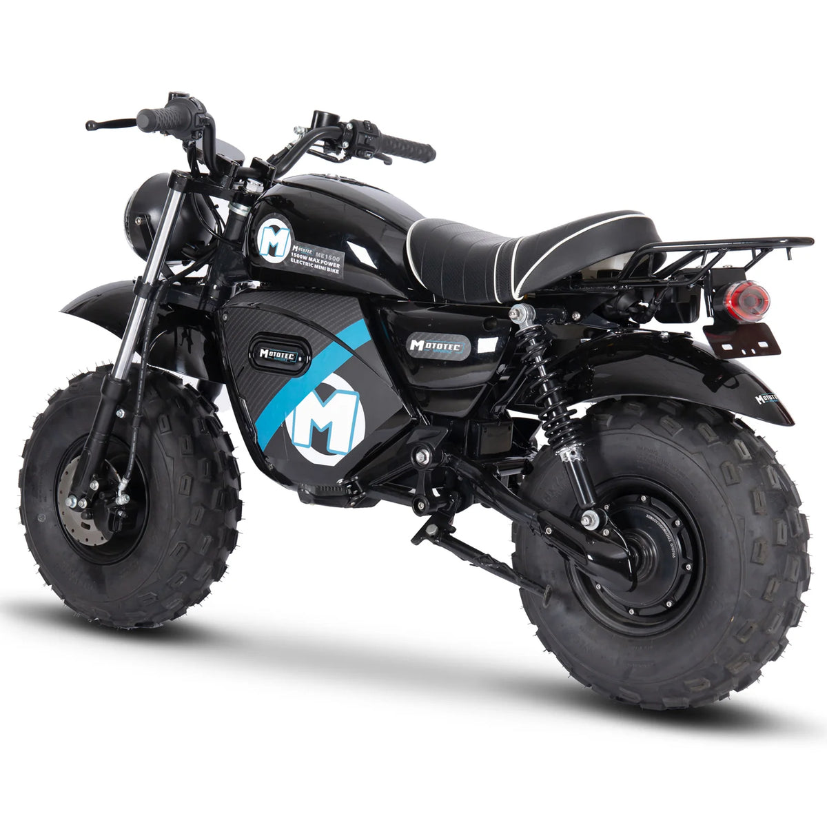 MotoTec 60V 1500W Electric Powered Mini Bike Lithium — Black supplier product view 6