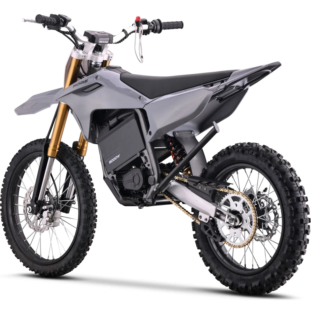 MotoTec 72V 8000W Pro Electric Dirt Bike 19/16 Lithium — Grey supplier product view 3