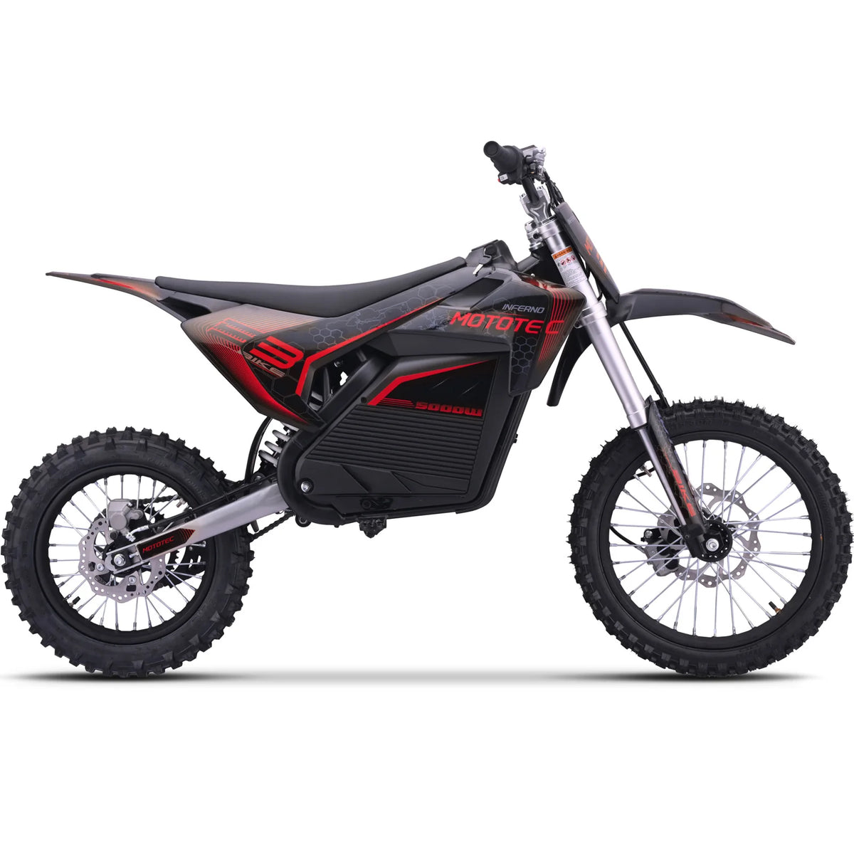 MotoTec 72V Pro Electric Dirt Bike 5000W Lithium — Red supplier product view 4
