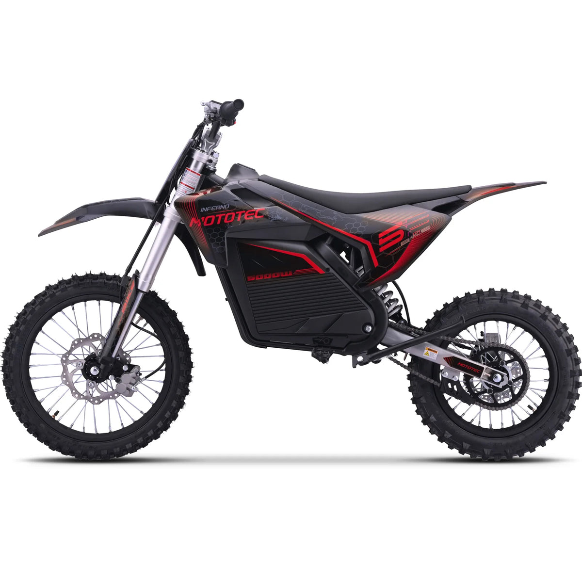 MotoTec 72V Pro Electric Dirt Bike 5000W Lithium — Red supplier product view 5