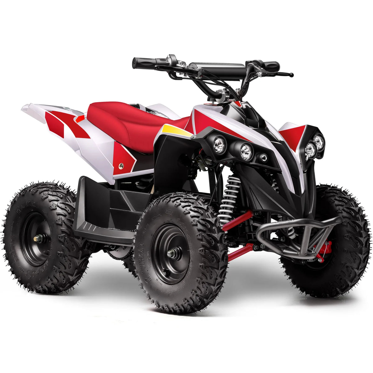 MotoTec E-Bully 36V 1000W ATV — White complete product on white background