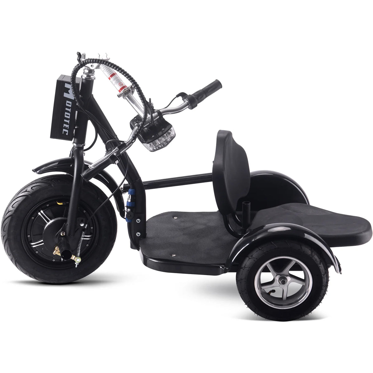 MotoTec Electric Trike 48V 1000W Lithium — Black supplier product view 7